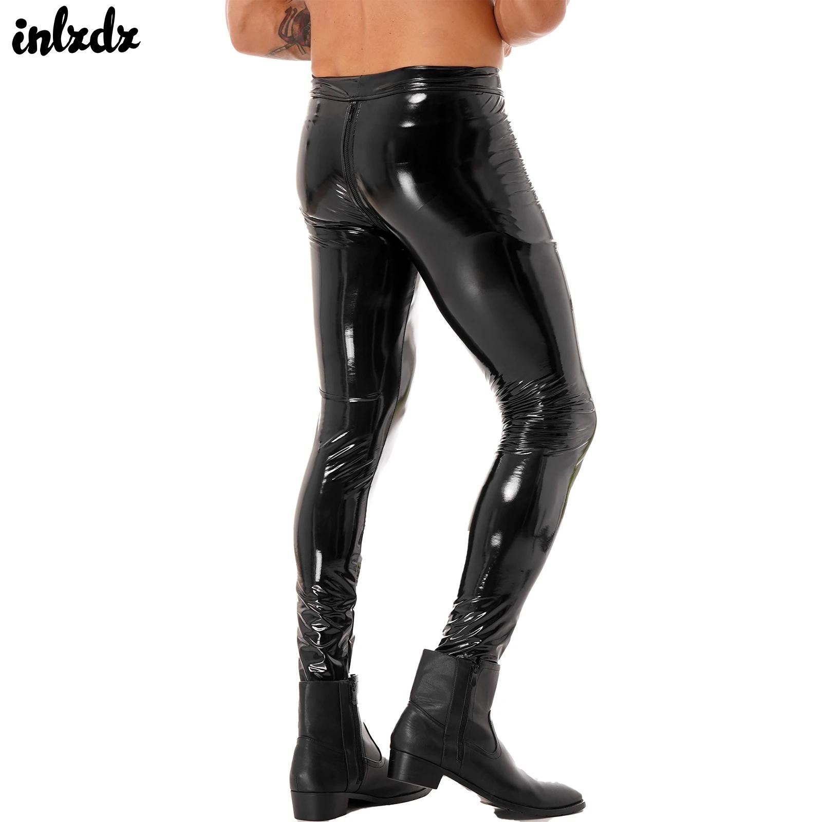 Pantalon slim en cuir verni po - Motorcycle Gear Mens avis et prix